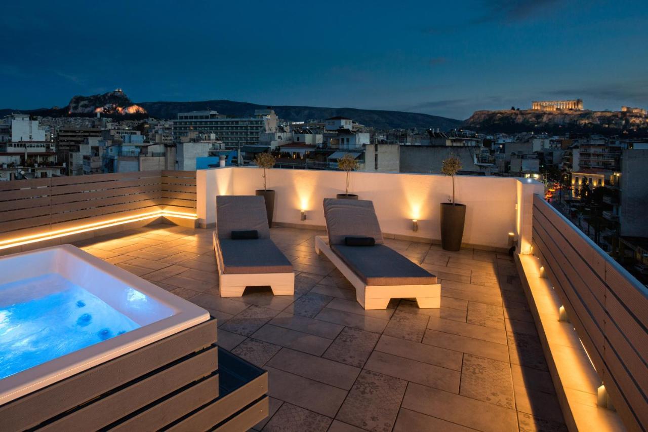 Private Jacuzzi & Acropolis View - The Loft Athen Exterior foto